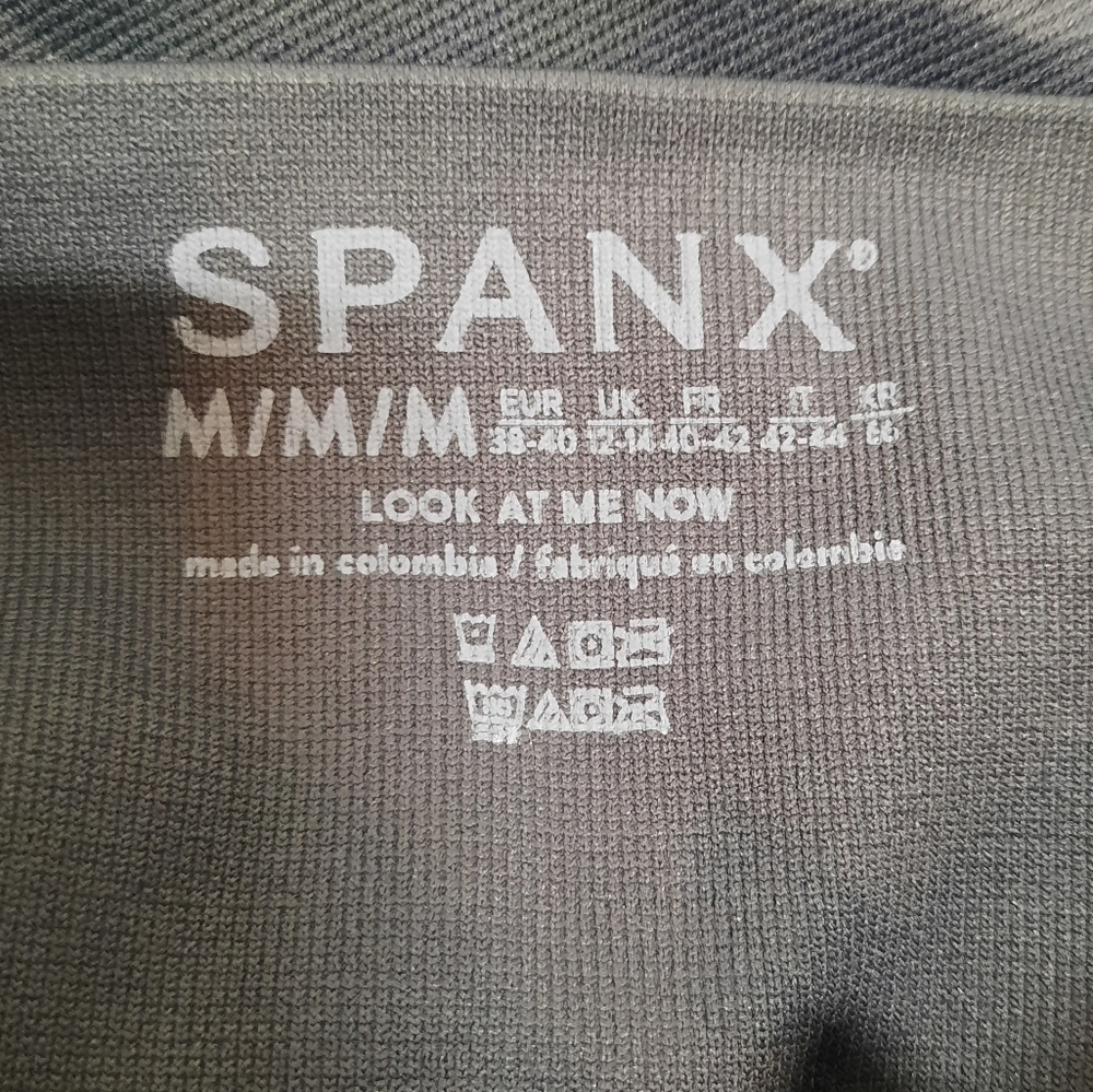 Spanx Ecocare Seamless Leggings Black Camo High Rise Women's Medium New - Picture 6 of 11